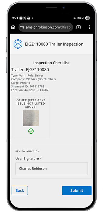 C.H. Robinson Trailer Inspection Compliance